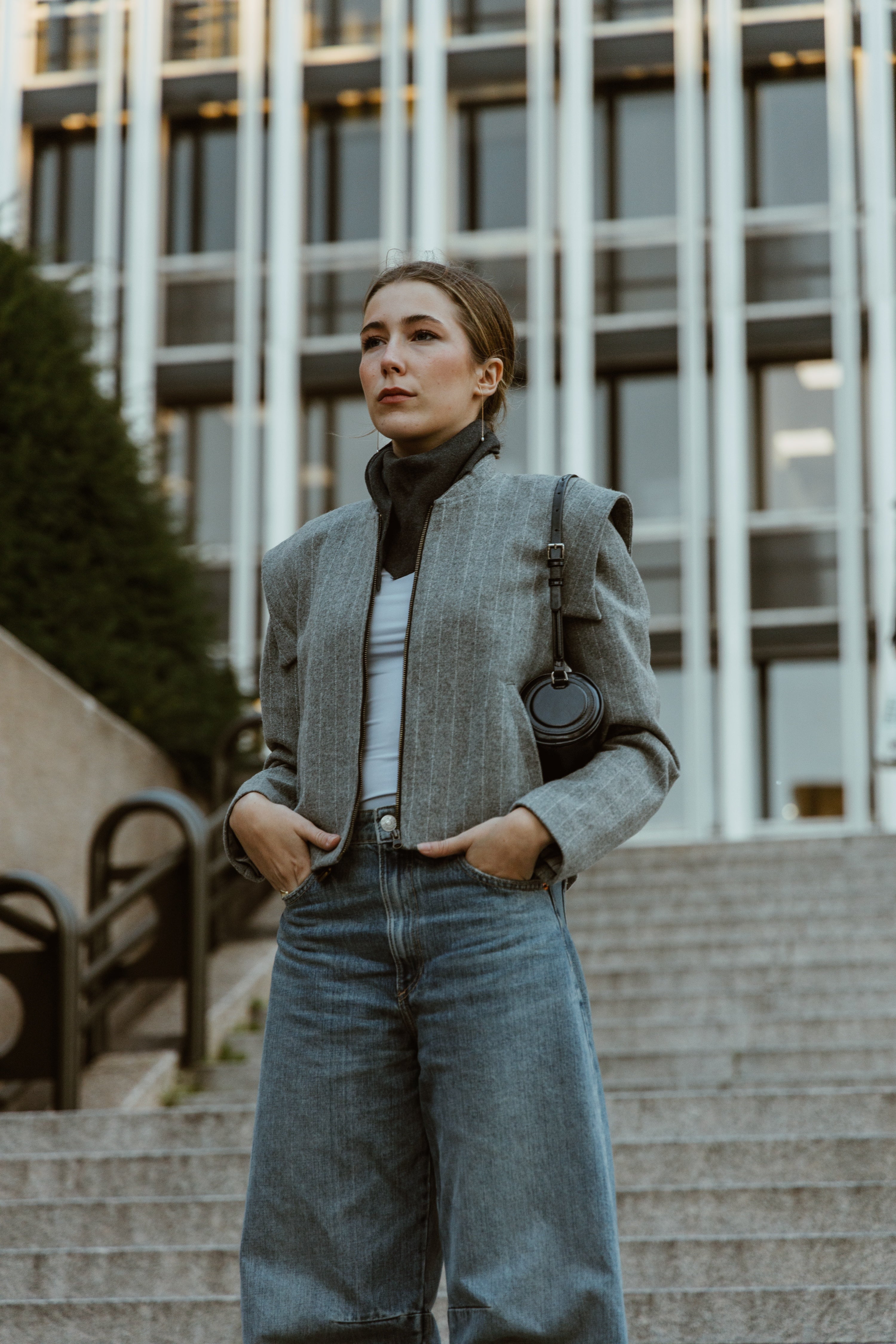 Chaqueta Danny gris raya 2