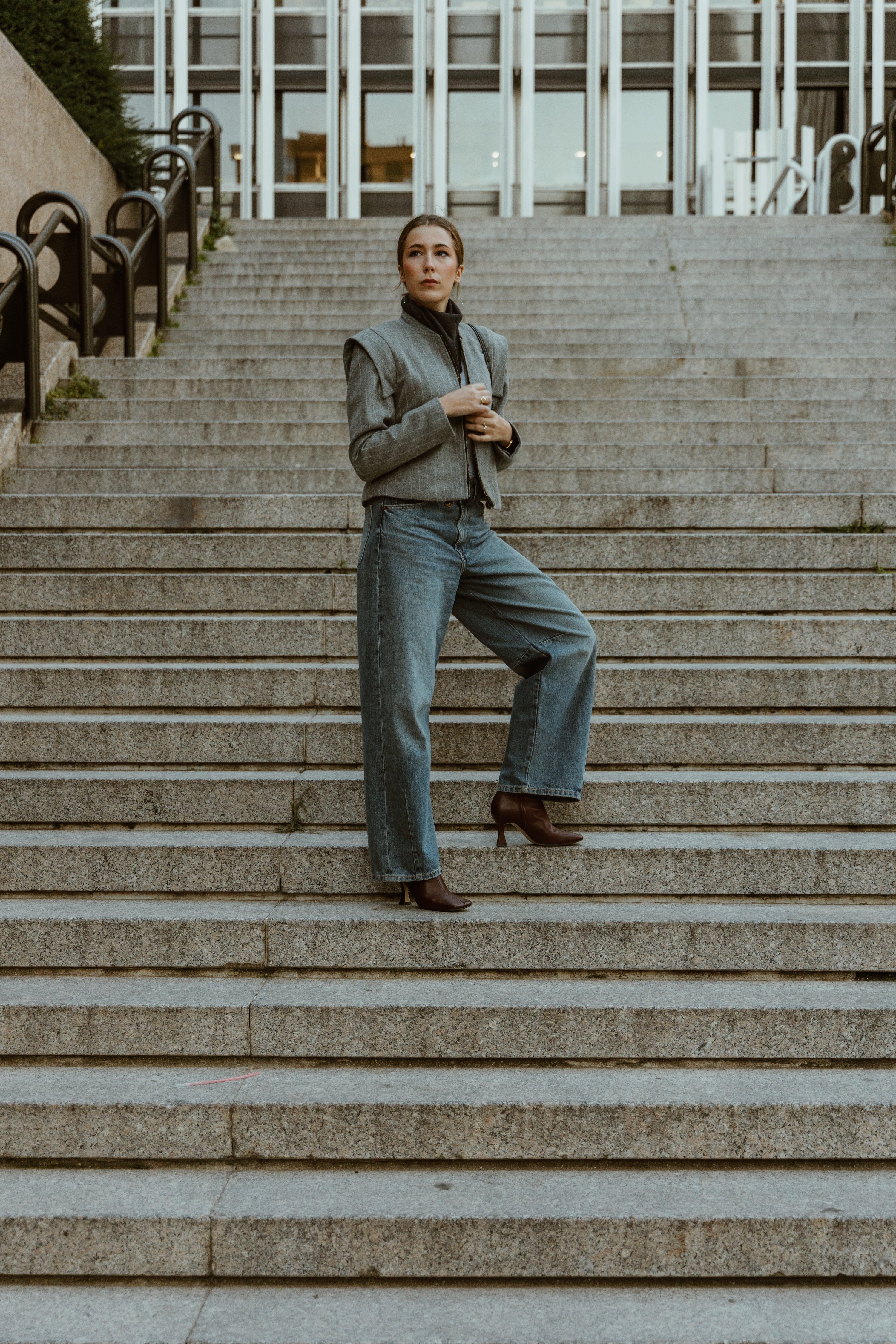 Chaqueta Danny gris raya 3