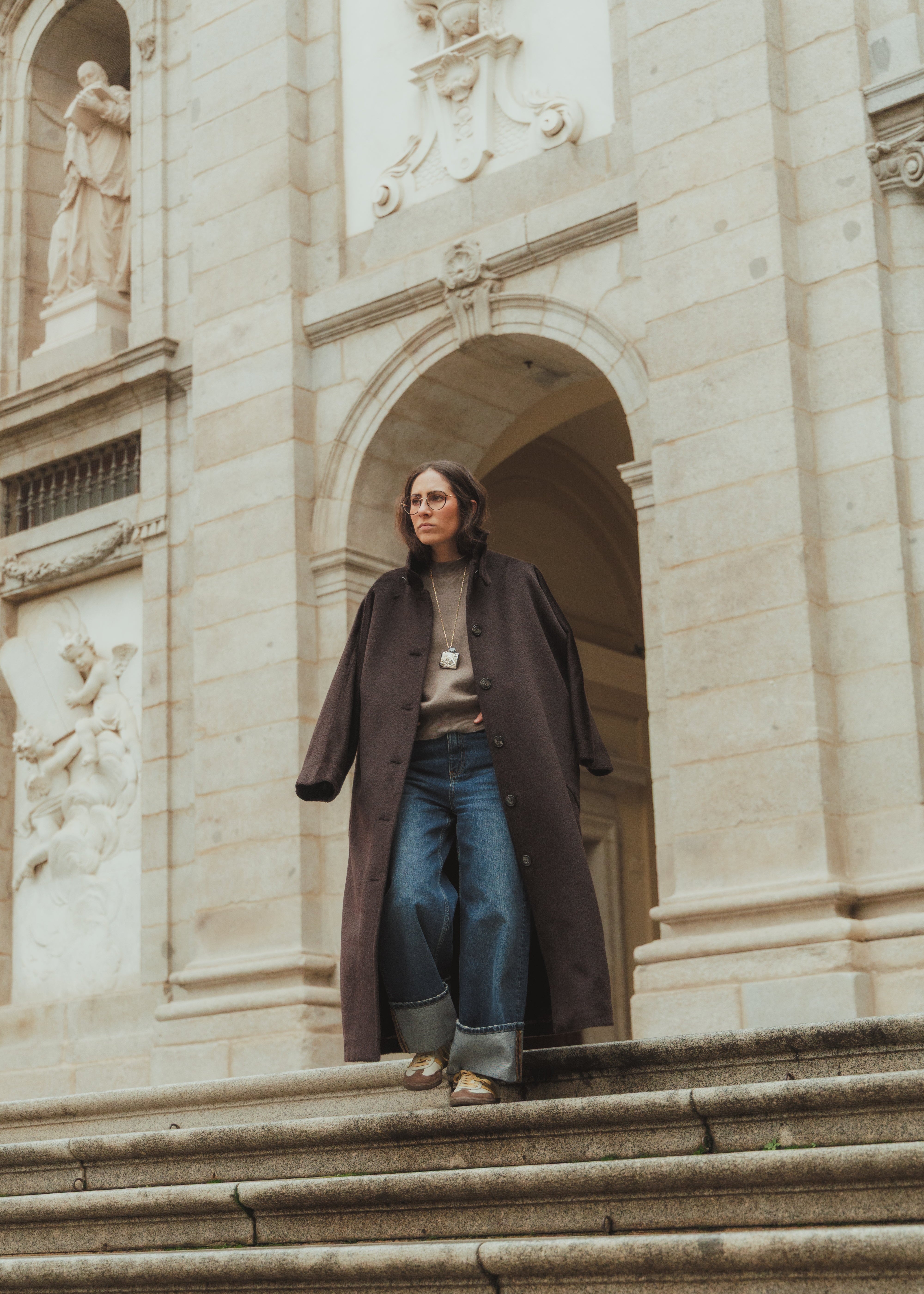 ABRIGO PILAR MOHAIR CHOCOLATE